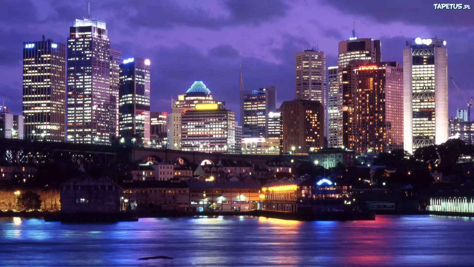 Australia, Sydney, Miasto, Noc