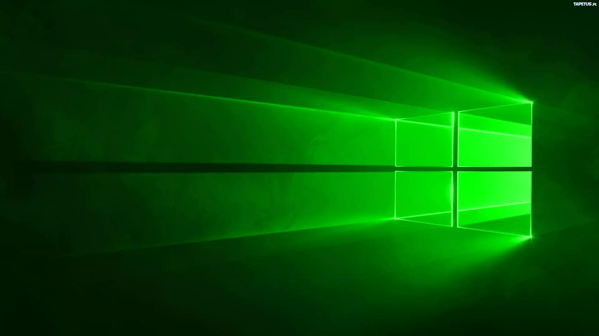 System, Windows 10, Zielony