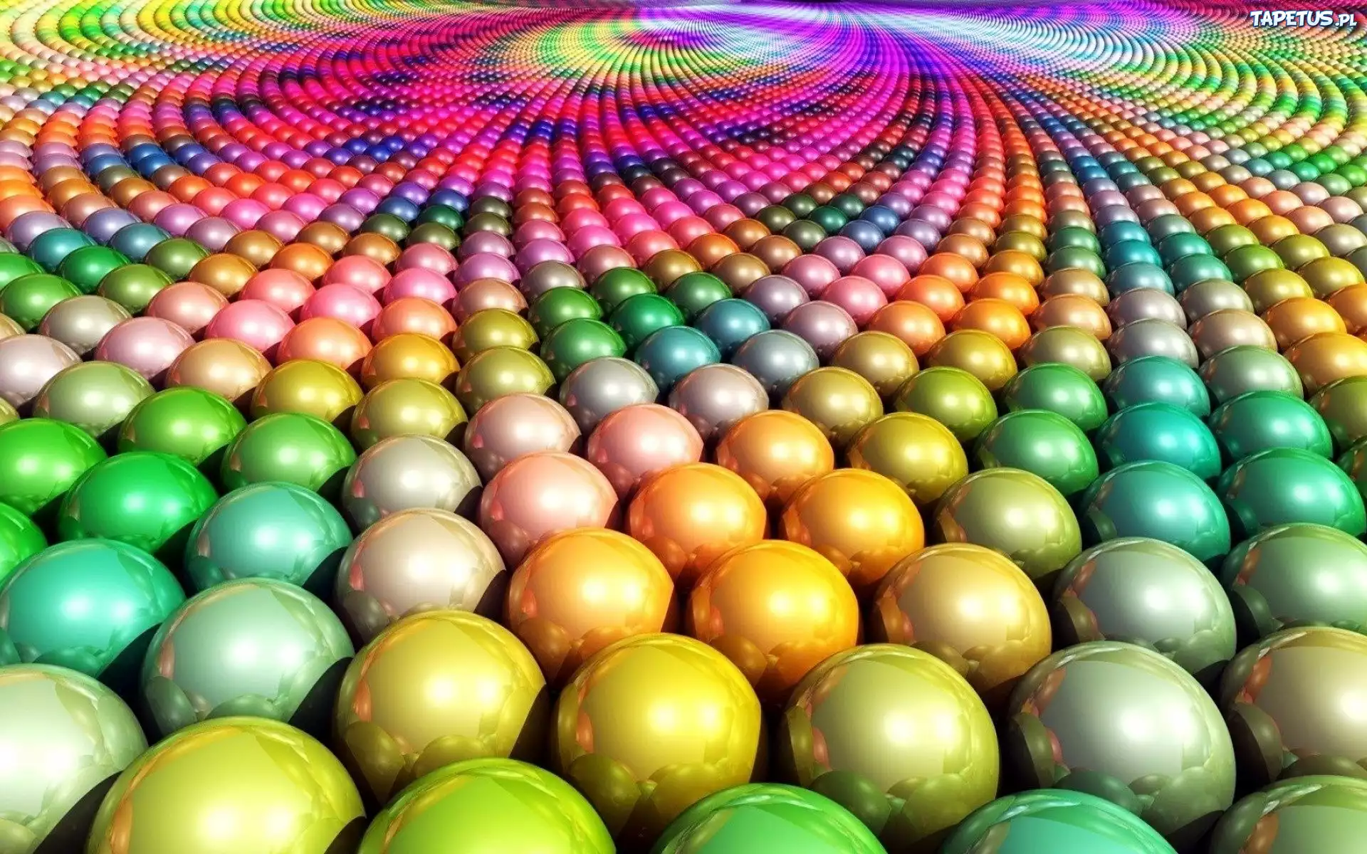 Kolorowe, Kulki, 3D