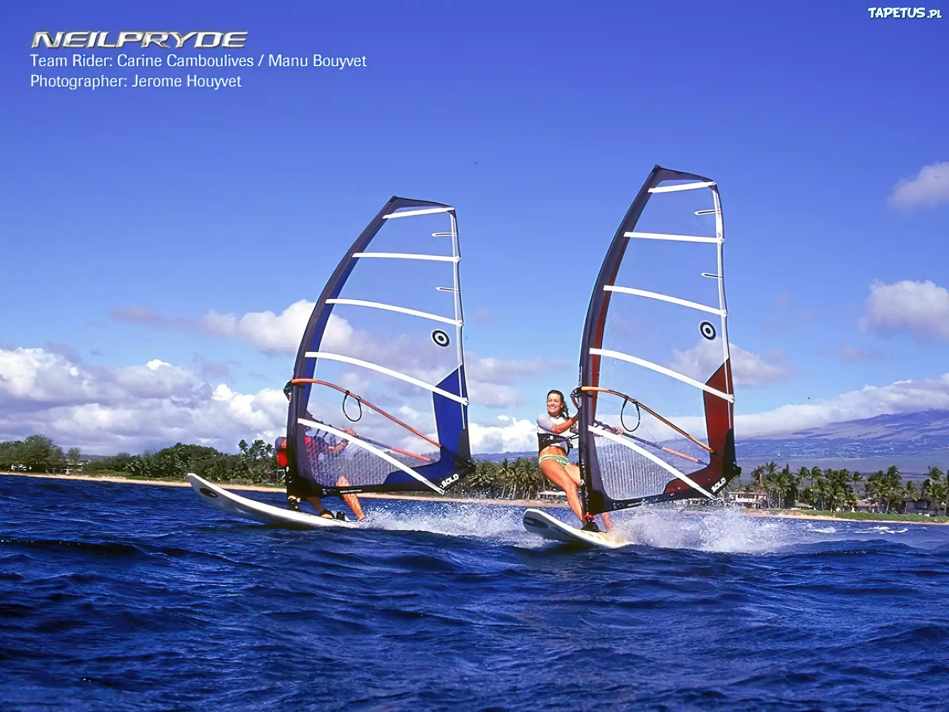 Windsurfing,deska, żagiel , morze,fala