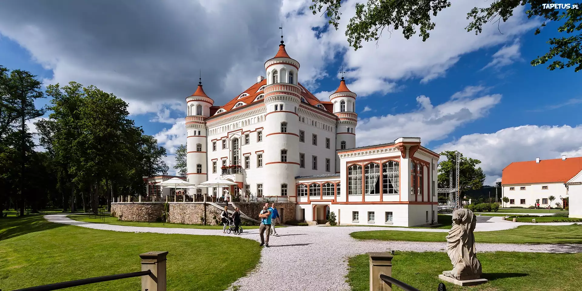 Wojanów, Zespół, Pałacowo, Folwarczny, Park, Obłoki