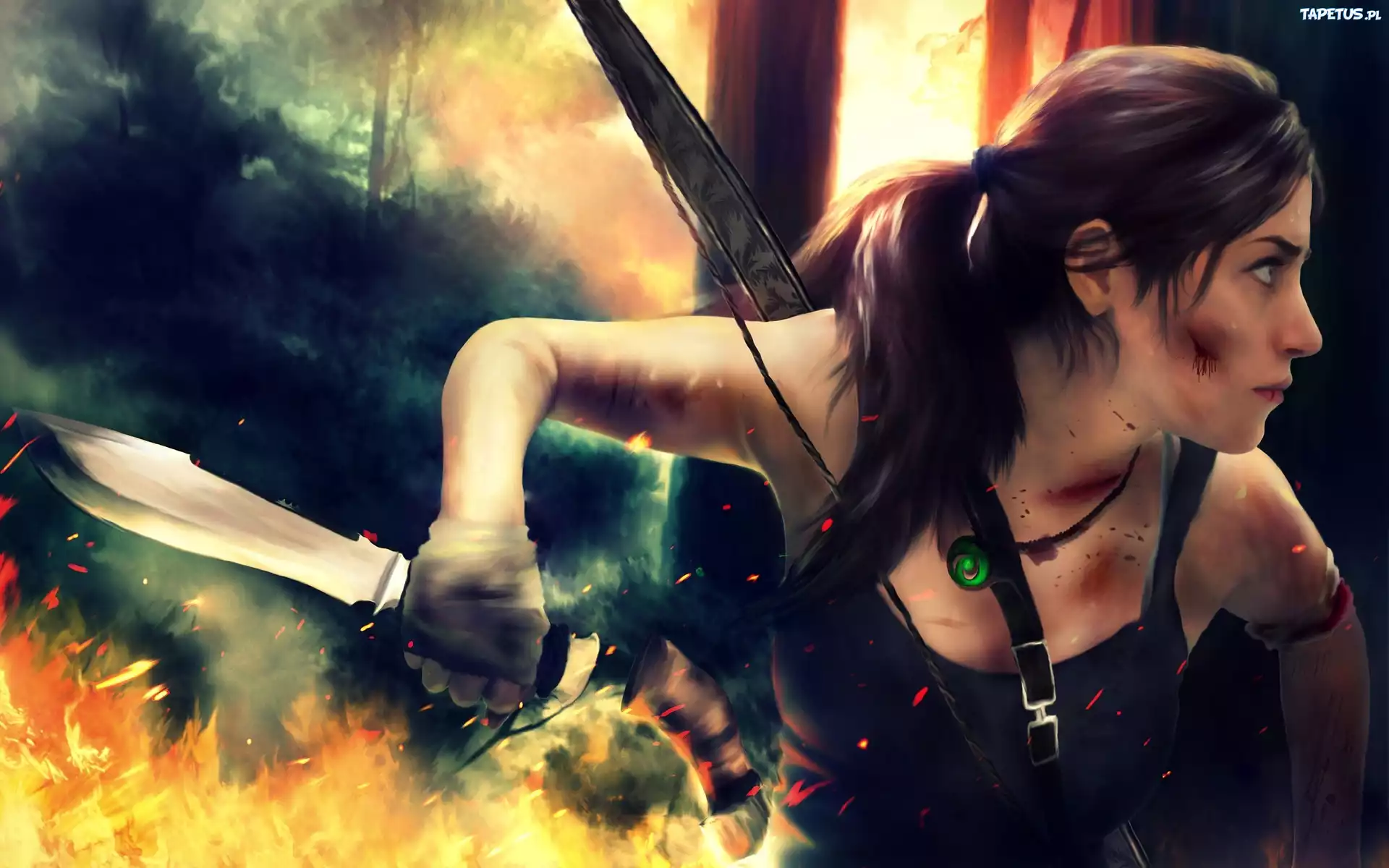 Kobieta, Sztylet, Lara Croft