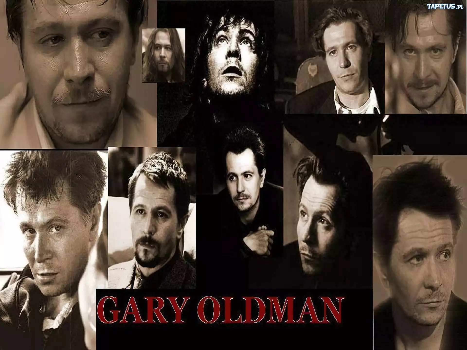 Gary Oldman,krótkie włosy, ciemne oczy