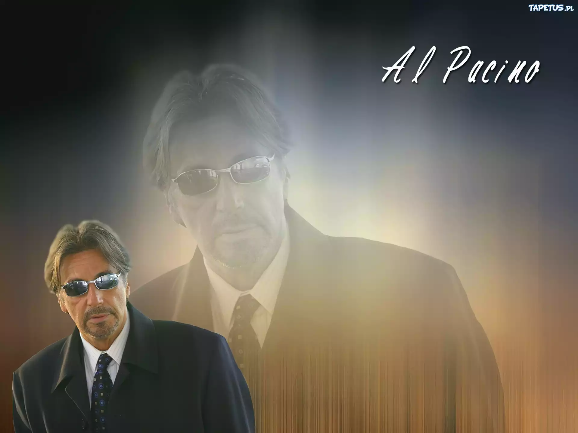 Al Pacino,okulary, krawat