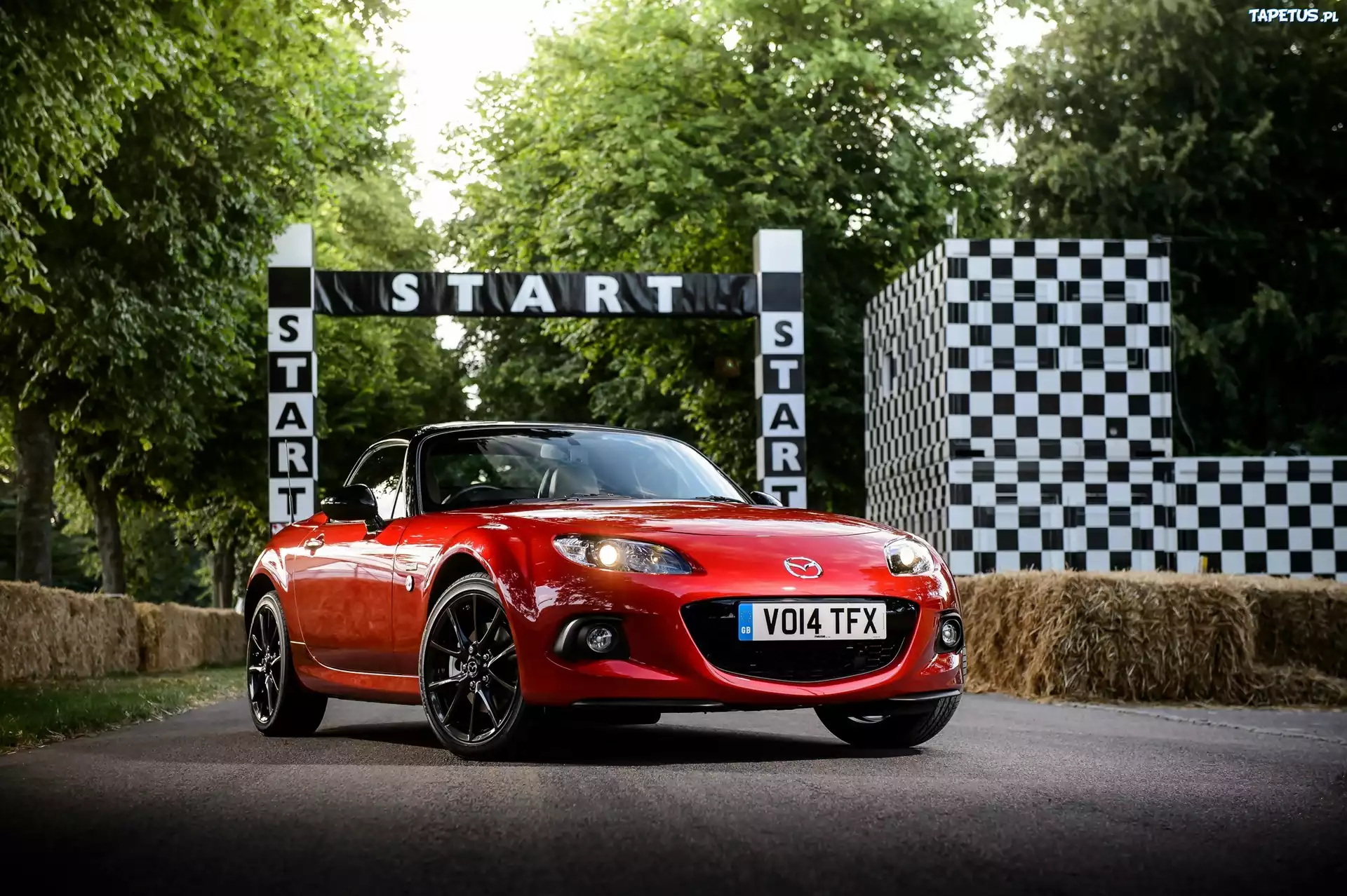 Czerwona, Mazda, MX5