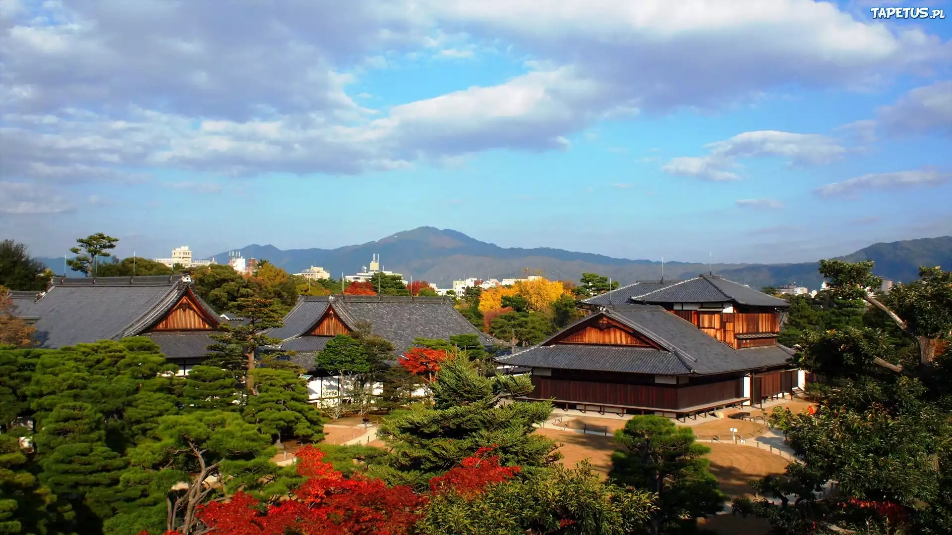 Góry, Domy, Ogrody, Japonia