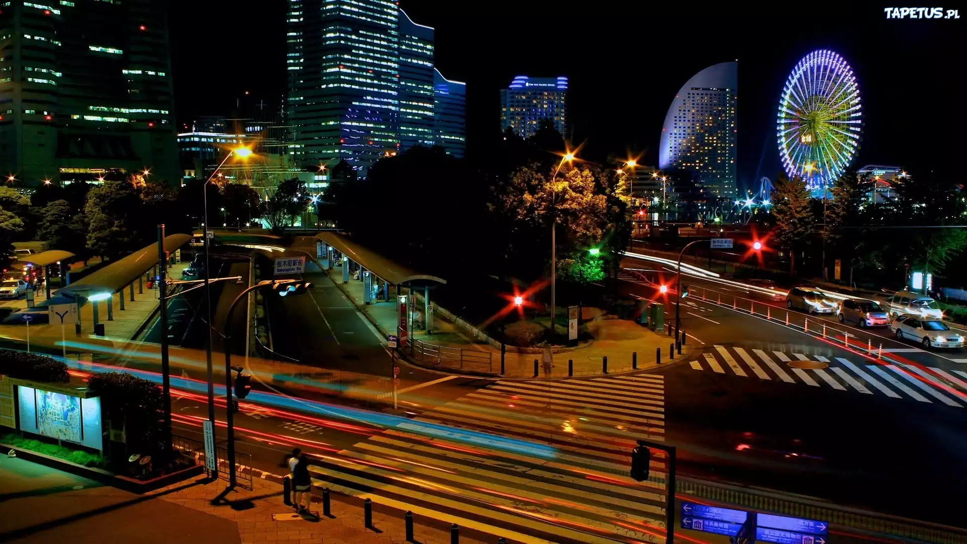 Yokohama, Japonia, Noc