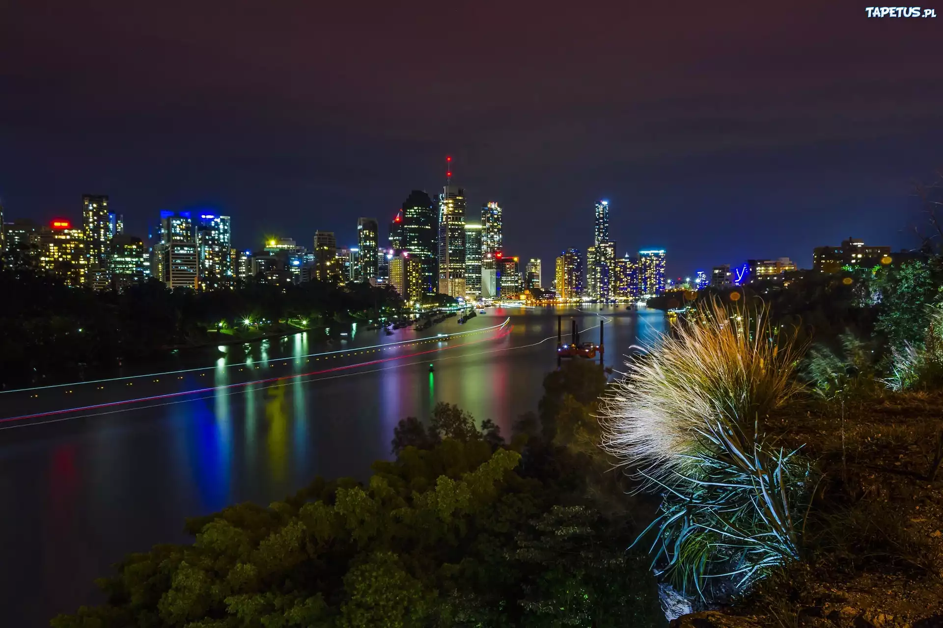 Miasto Nocą, Rzeka, Melbourne, Australia