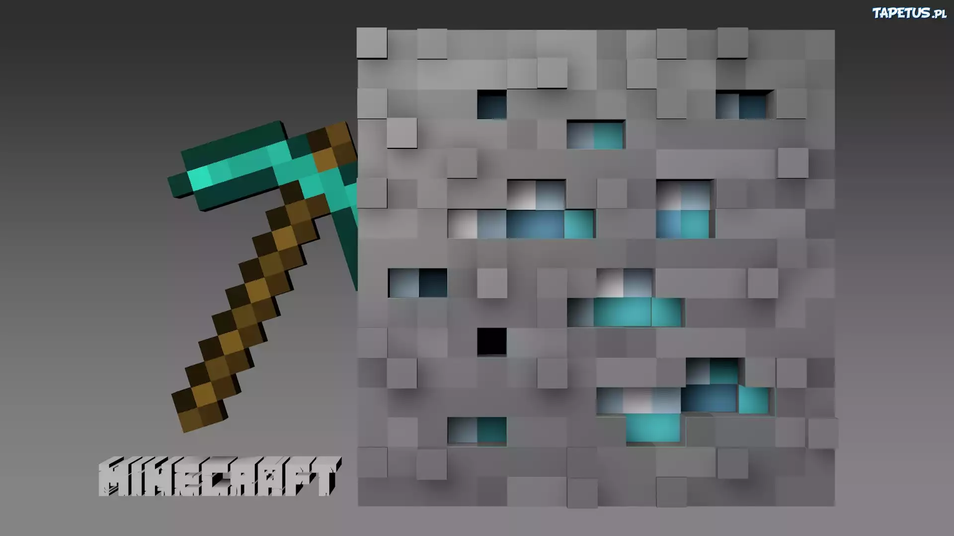 Minecraft, Kilof, Diament, Ruda