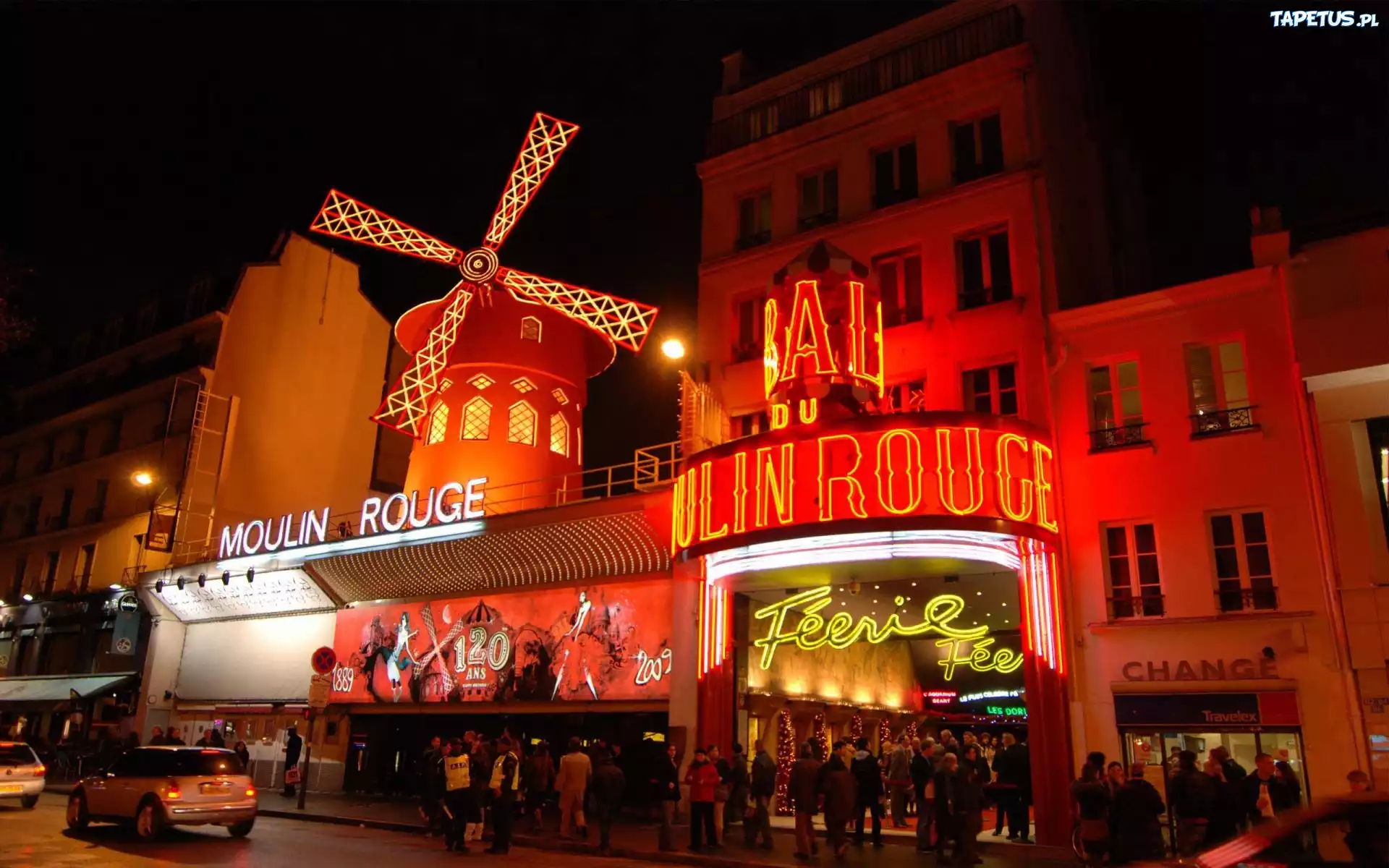 Kabaret, Paryż, Francja, Moulin Rouge