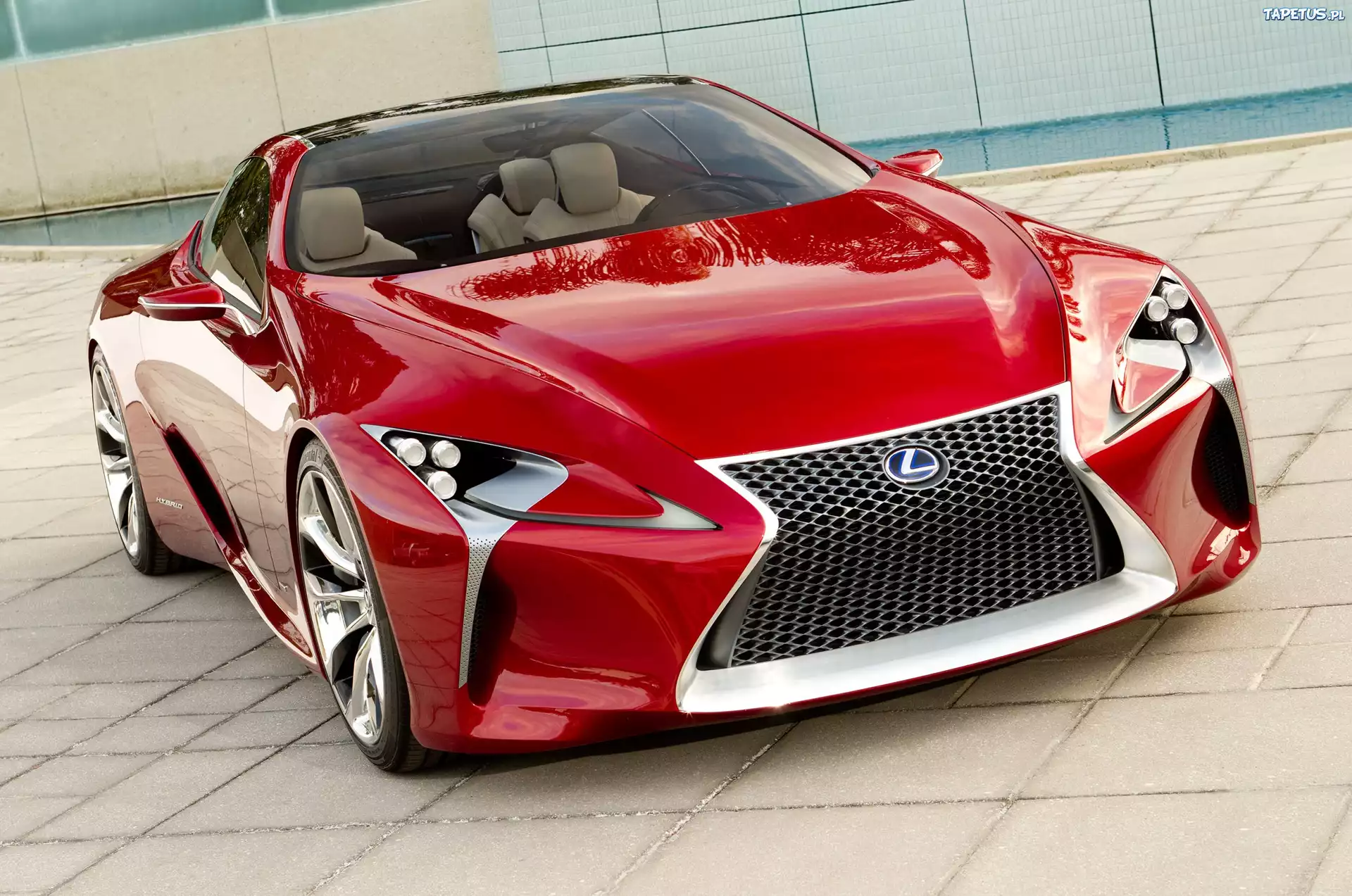 Samochód, Lexus, Czerwony