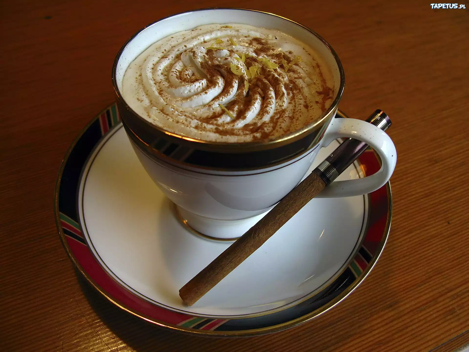 Cappuccino, Filiżanka, Cynamon