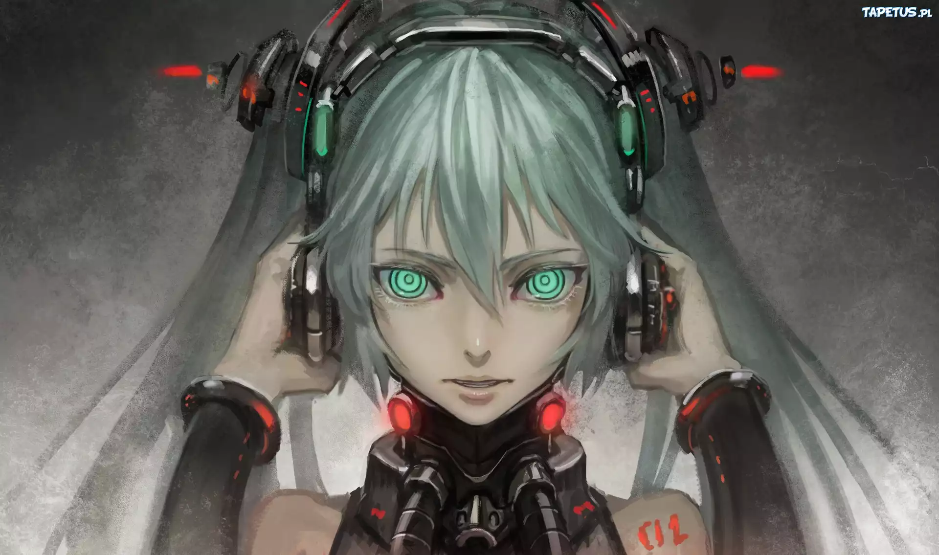 Dziewczyna, Słuchawki, Rysunek, Manga, Anime