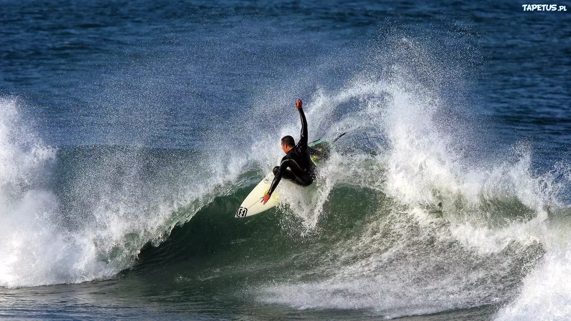 Mężczyzna, Morze, Fala, Surfing
