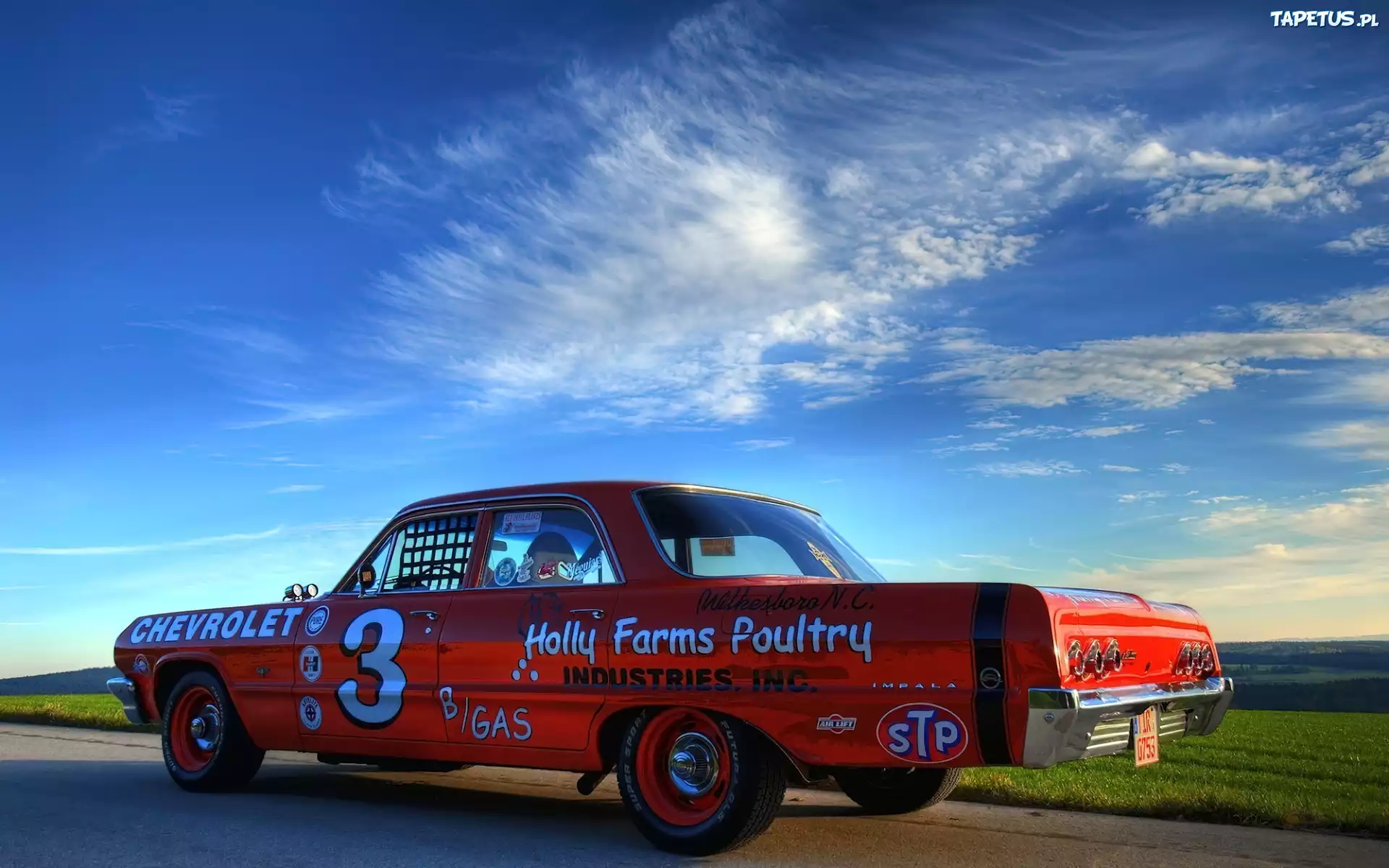 Chevrolet, Impala, Nascar, Chmury