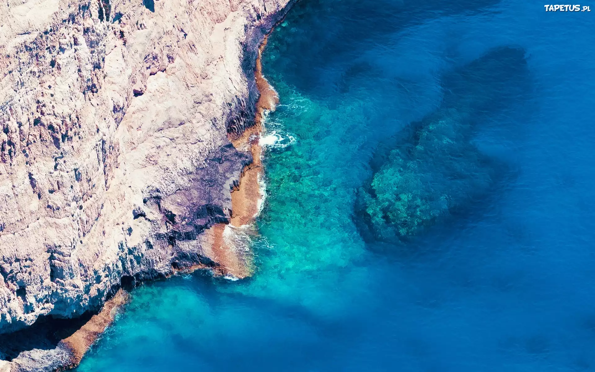 Skały, Błękitny, Ocean