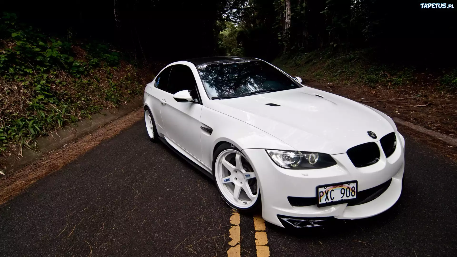 Biały, Samochód, BMW, Seria 3, E92, Droga