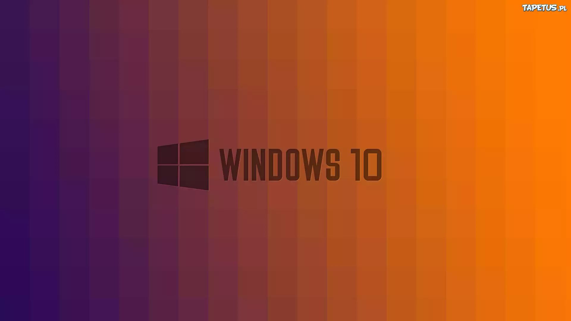 Windows 10, Logo, Czarny, Pomarańczowy