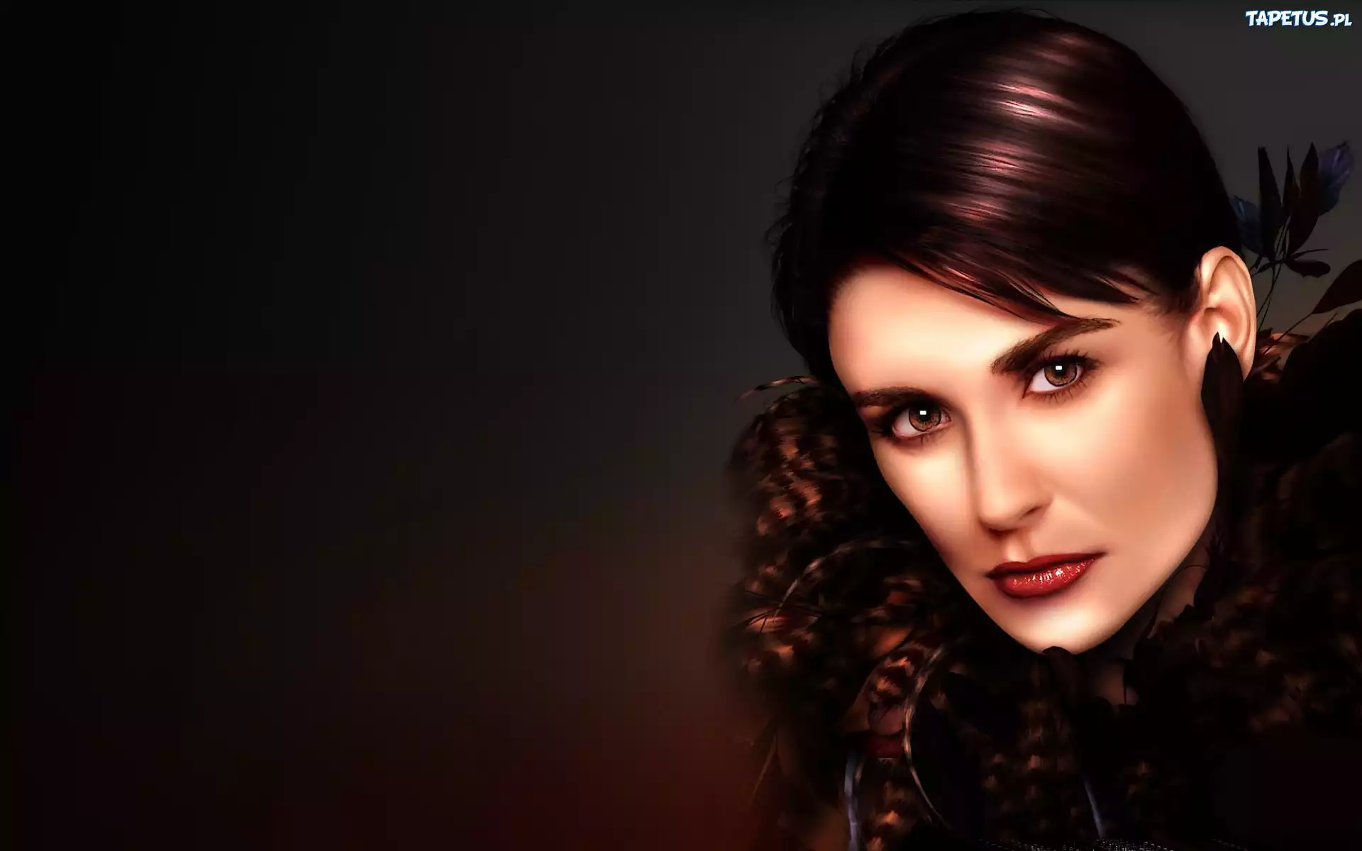 Demi Moore, Portret, Grafika