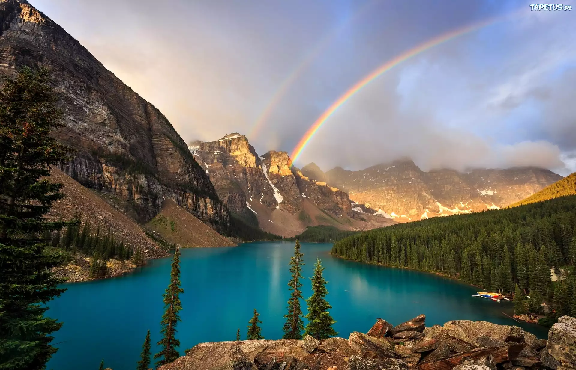 Jezioro Moraine, Dolina Dziesięciu Szczytów, Park Narodowy Banff, Alberta, Kanada
