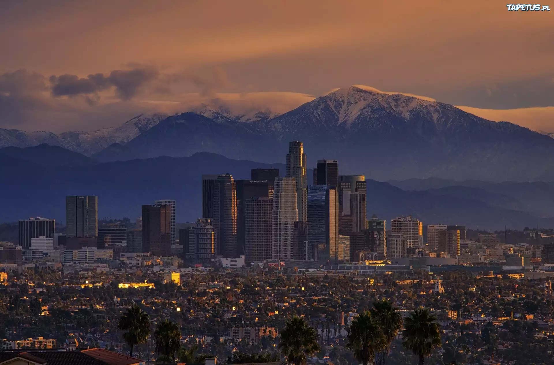 Los Angeles, Kalifornia, USA, Miasto, Noc
