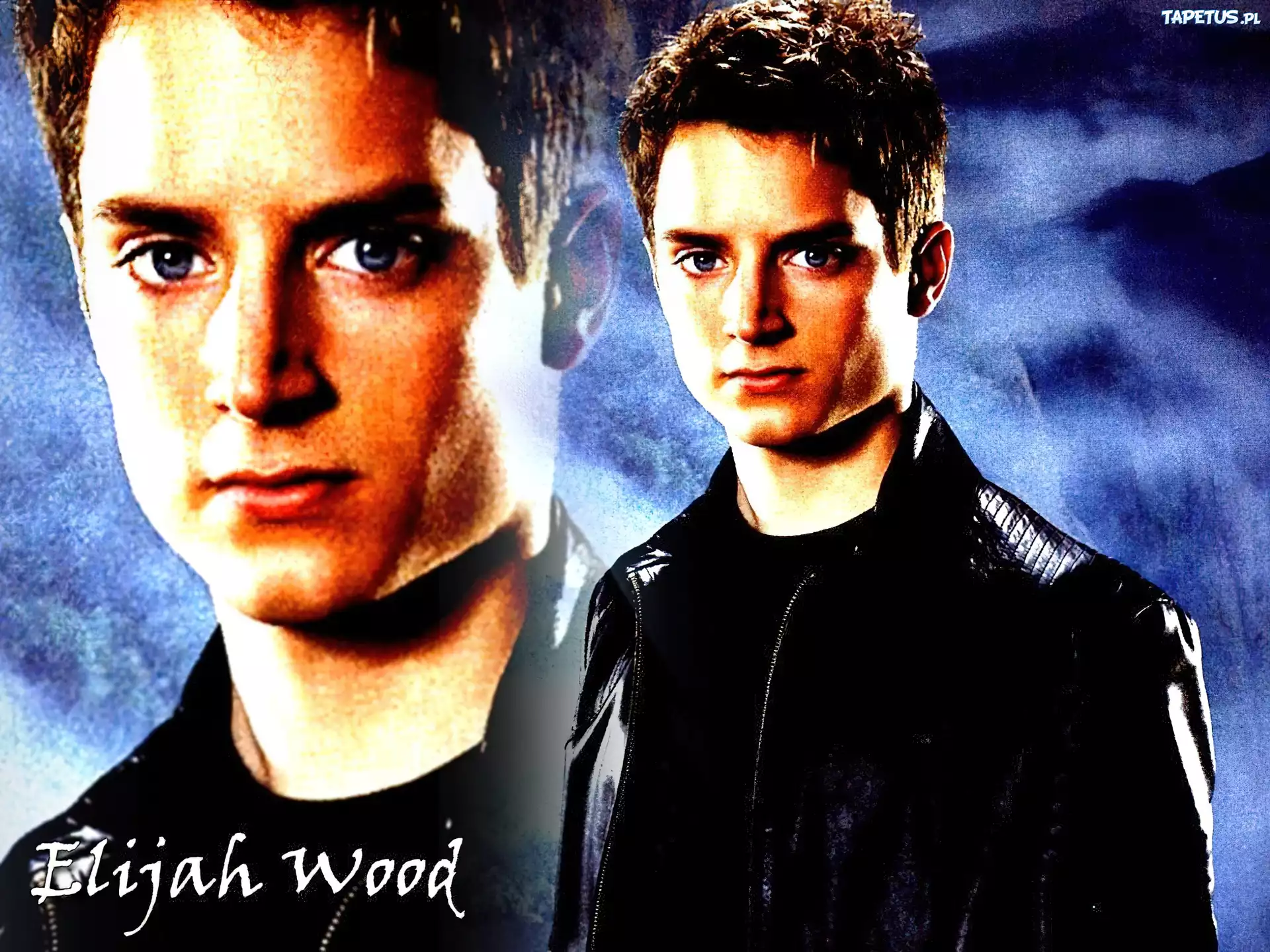 Elijah Wood,skórzana kurtka