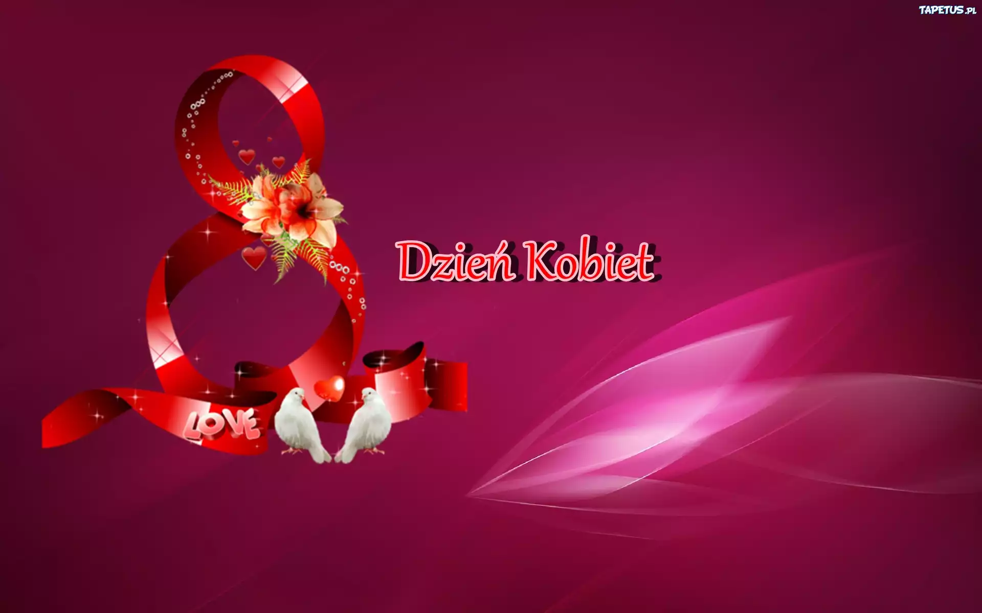 Dzień, Kobiet, Ósemka, Wstążka