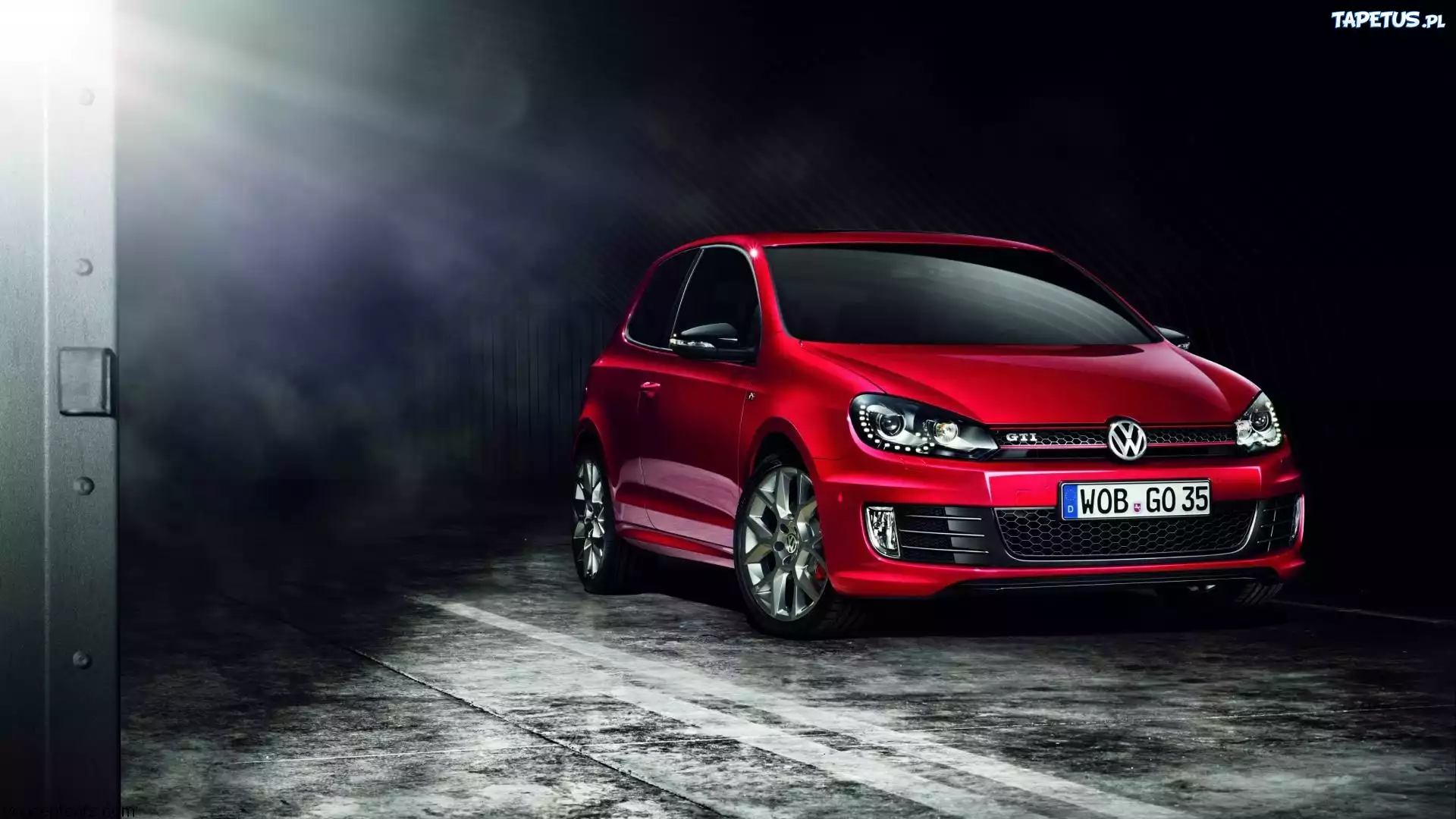 Czerwony, Volkswagen, Golf, GTI, Edition