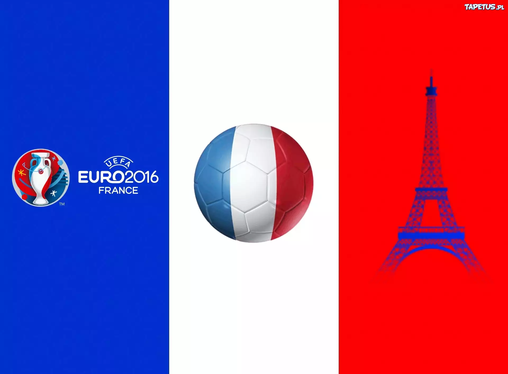 Euro 2016, Piłka, Flaga, Francji