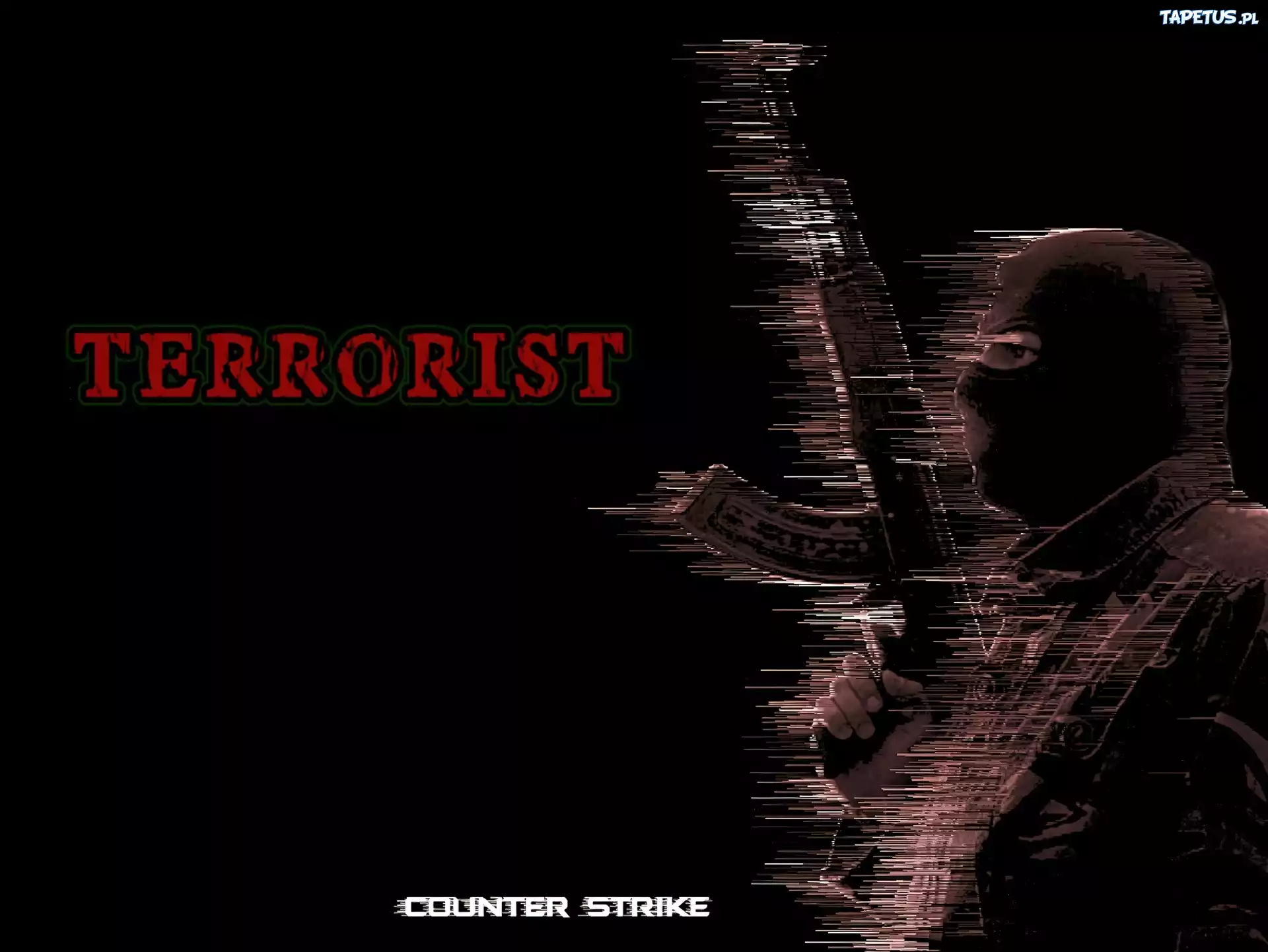 terrorysta, ak 47, broń, gra, counter strike