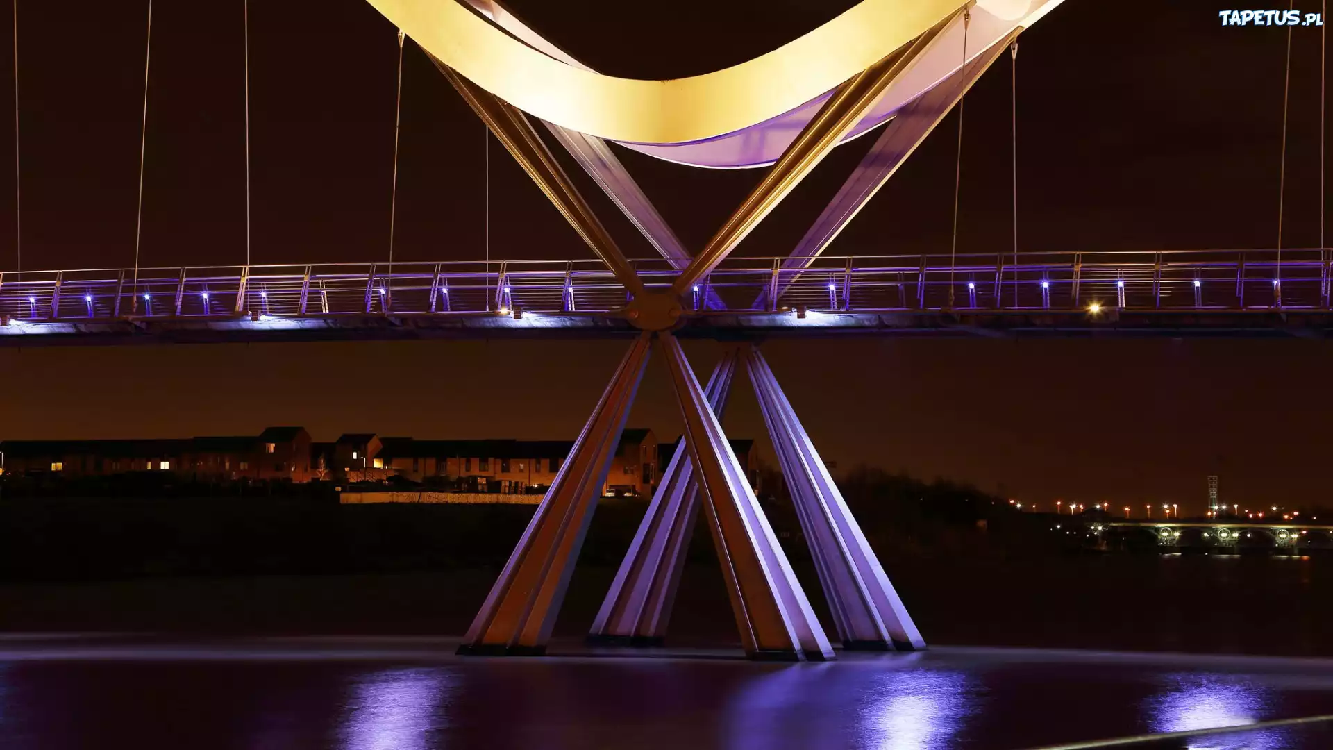 Wielka Brytania, Stockton-on-Tees, Most, Infinity Bridge, Rzeka, Tees