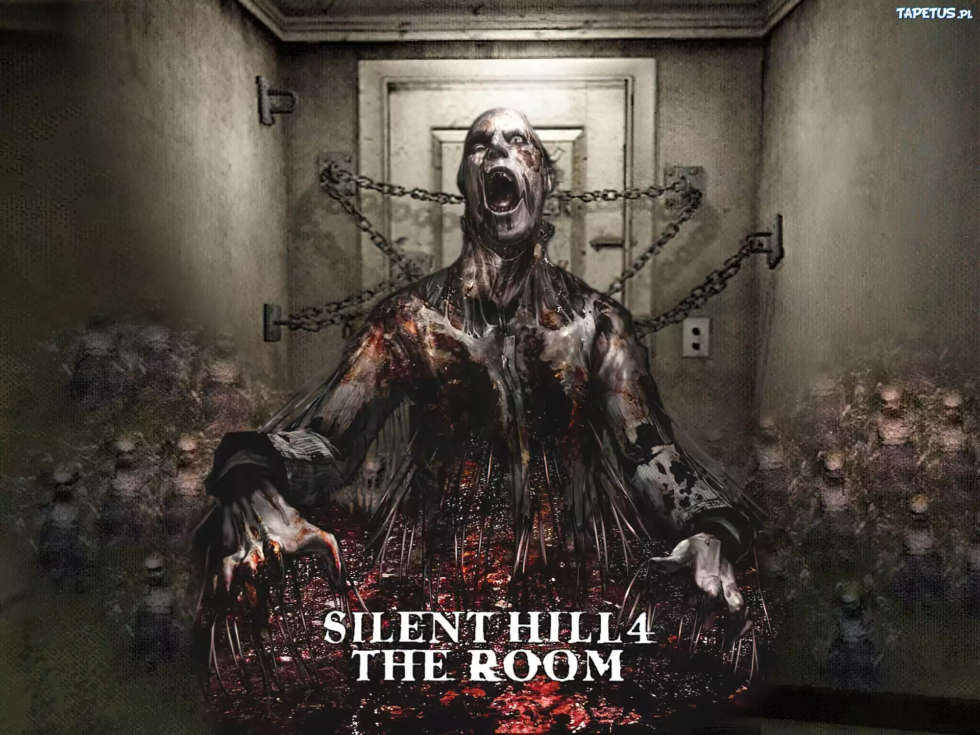 łańcuch, postać, trup, Silent Hill 4