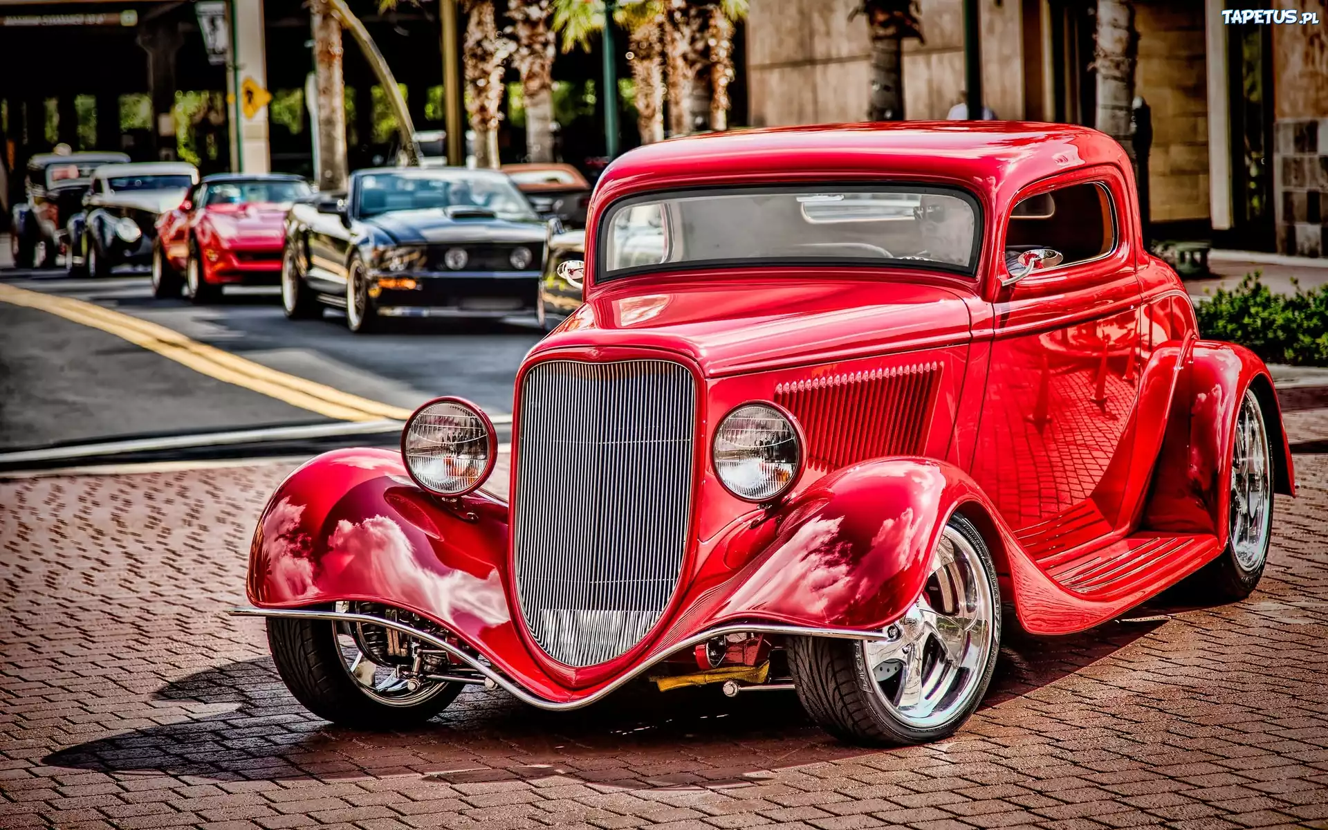 Ford, Coupe, Retro, Klasyczny, Czerwony, 1934r