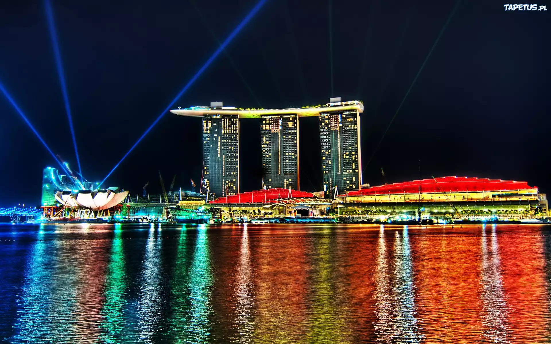 Singapur, Marina Bay Sands, Reflektory, Hotel