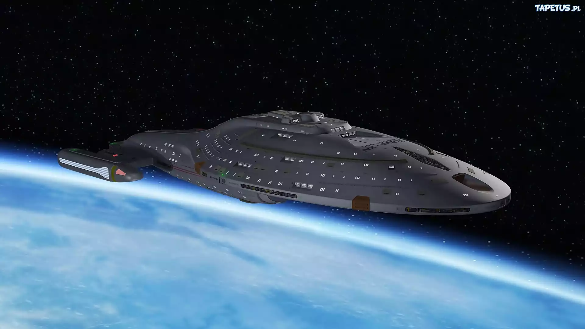 Star Trek, Voyager, Statek, Kosmiczny, Ziemia