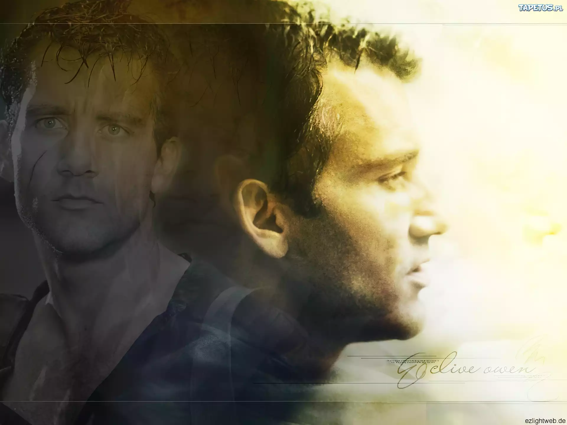 Clive Owen,twarz, profil