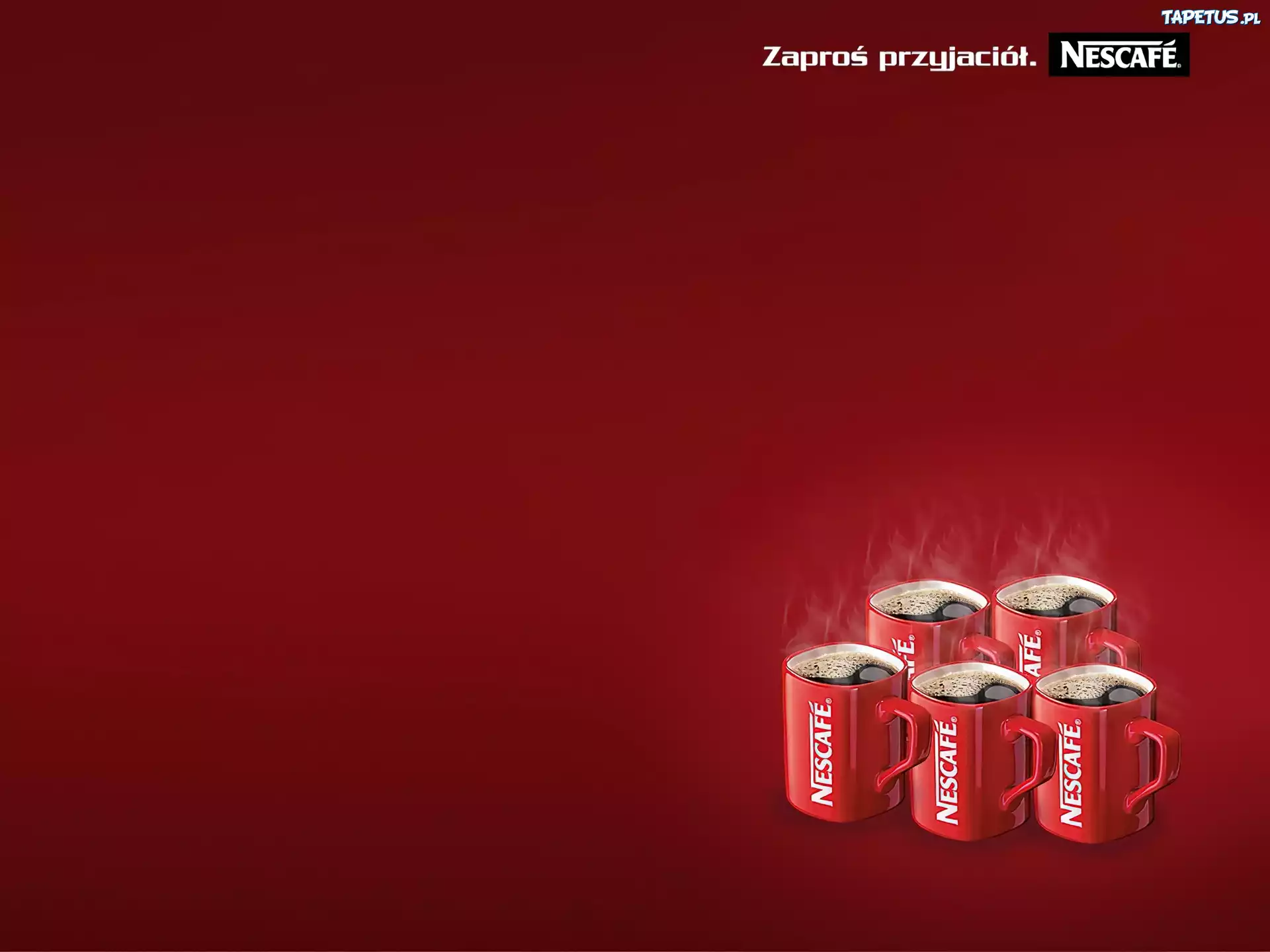 Nescafe, kubki, gorąca, kawa