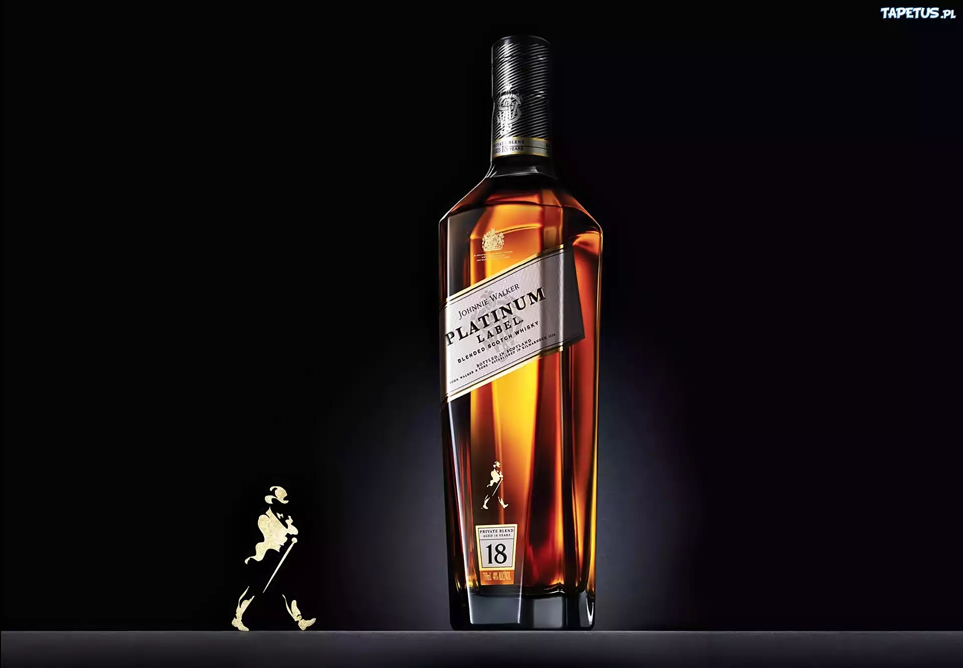 Butelka, Whisky, Johnnie, Walker, Platinum, Label