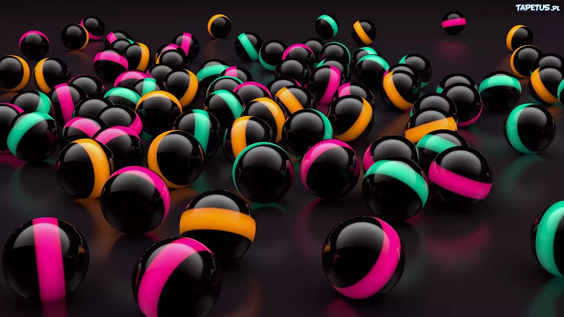 Kolorowe, Kule, 3D