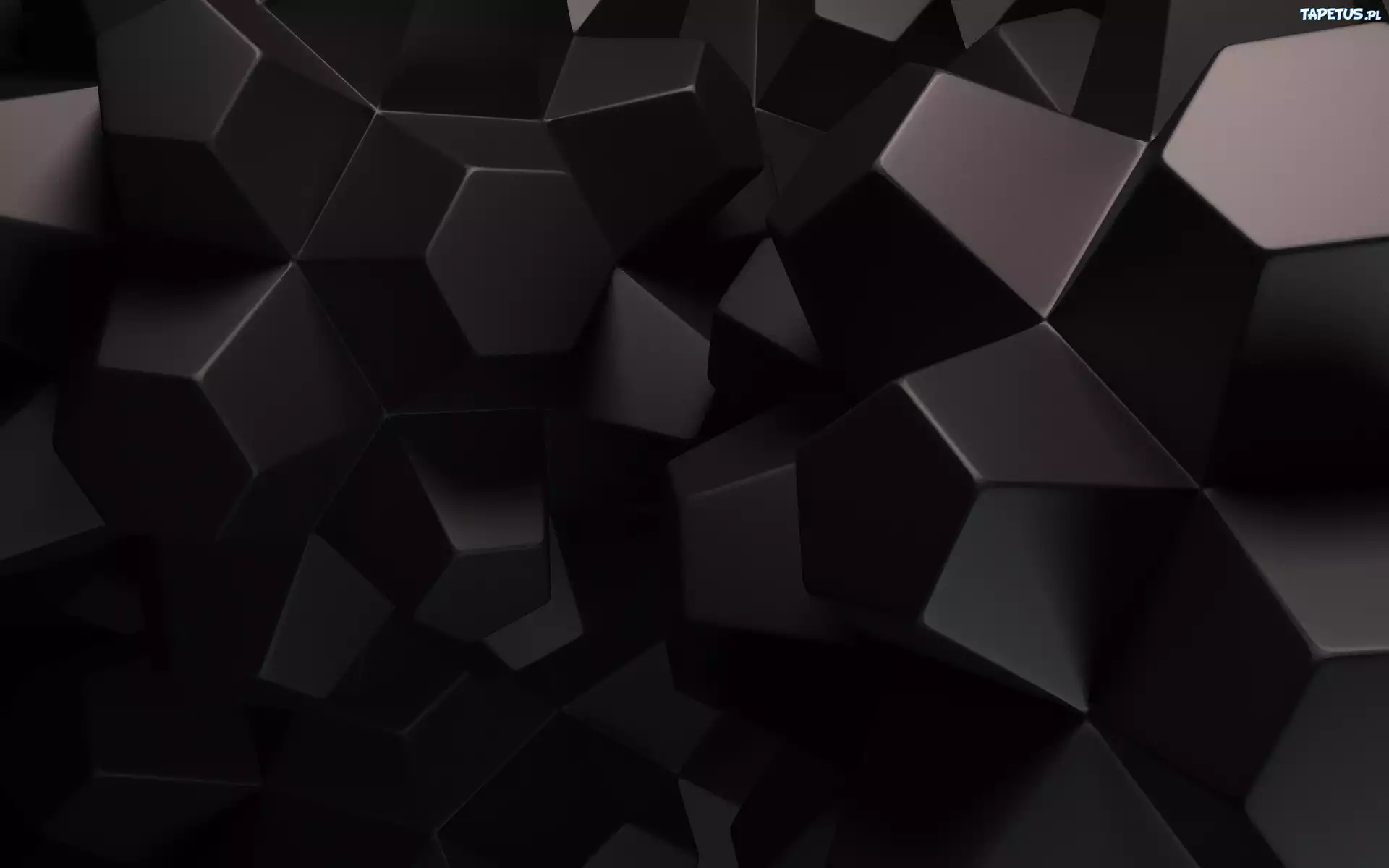 Czarne, Klocki, Kostki, 3D
