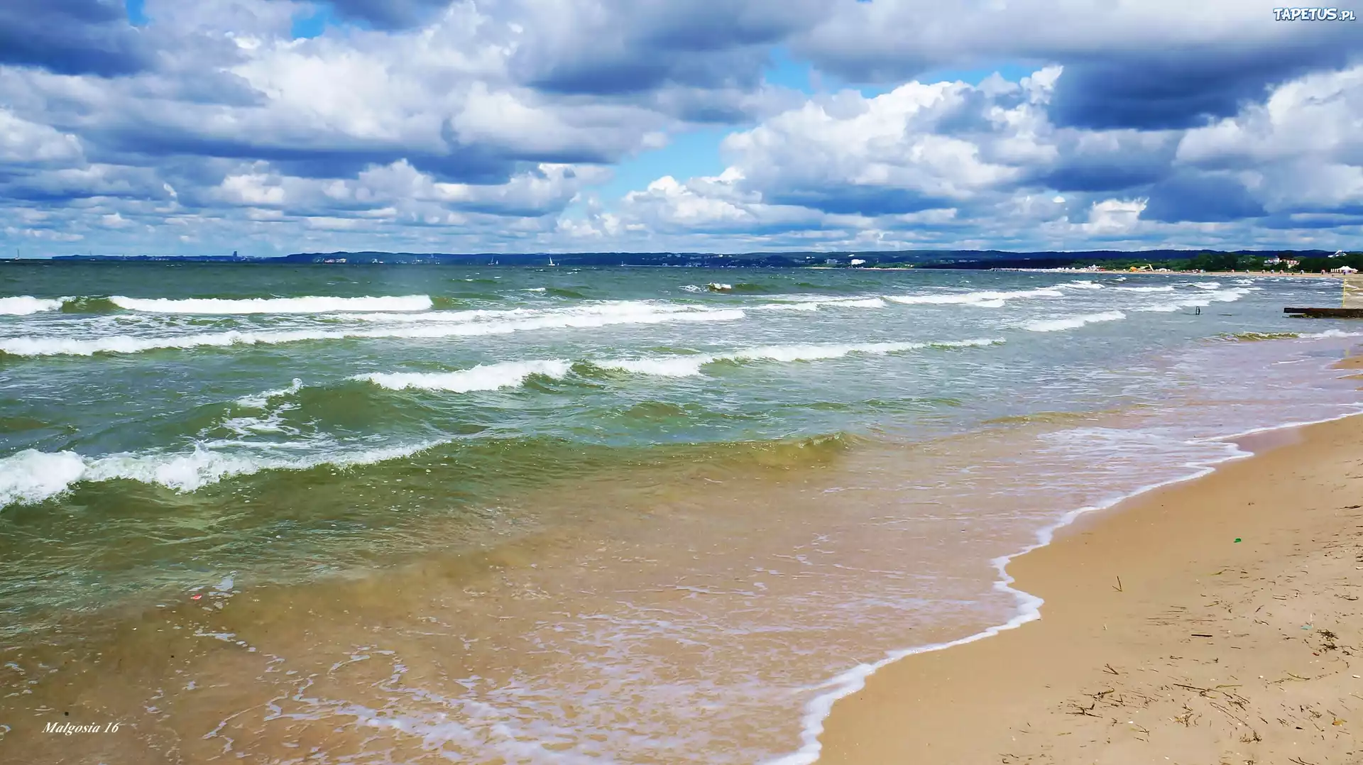 Plaża, Morze, Fale, Woda