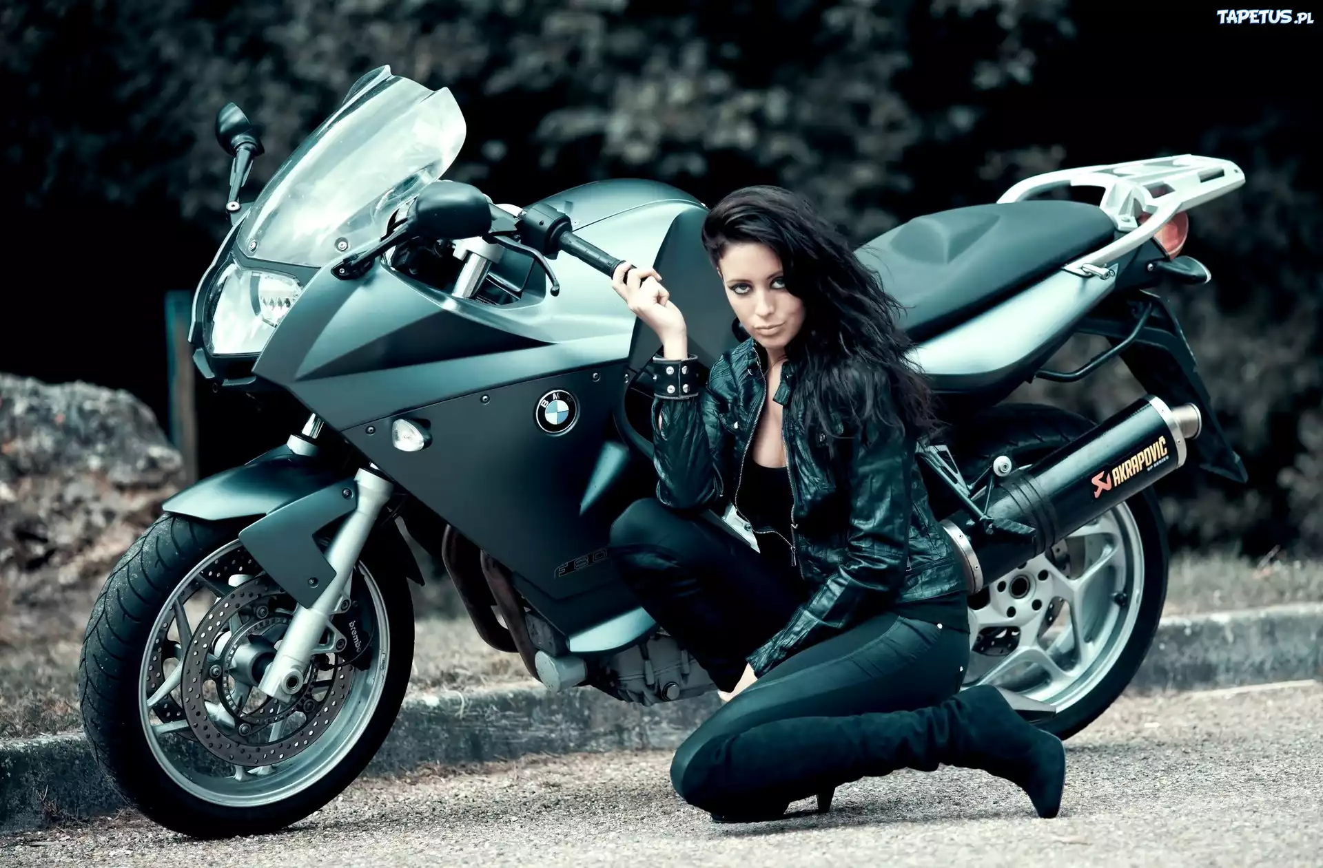 Motocykl, BMW, Kobieta