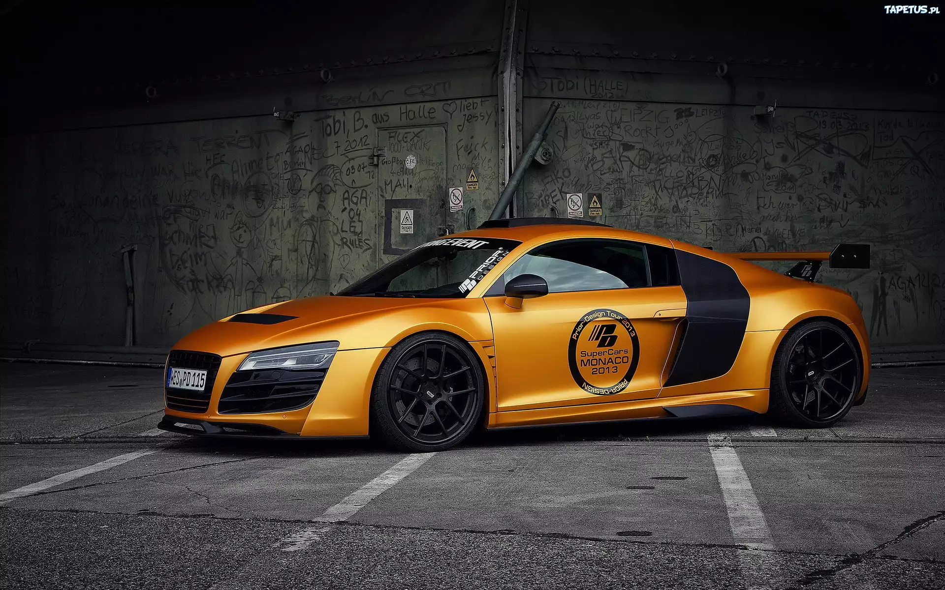 Samochód, Pomarańczowy, Audi R8