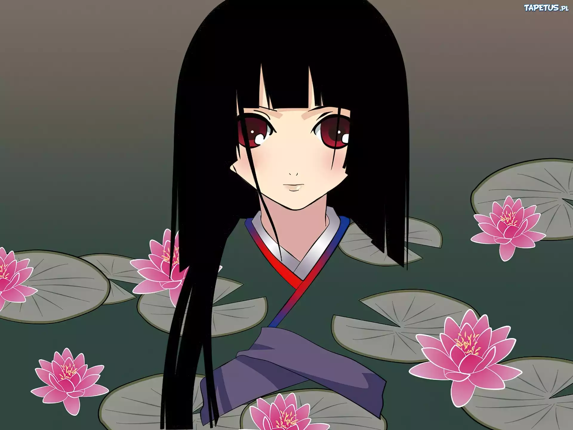 lilia, kobieta, twarz, Jigoku Shoujo