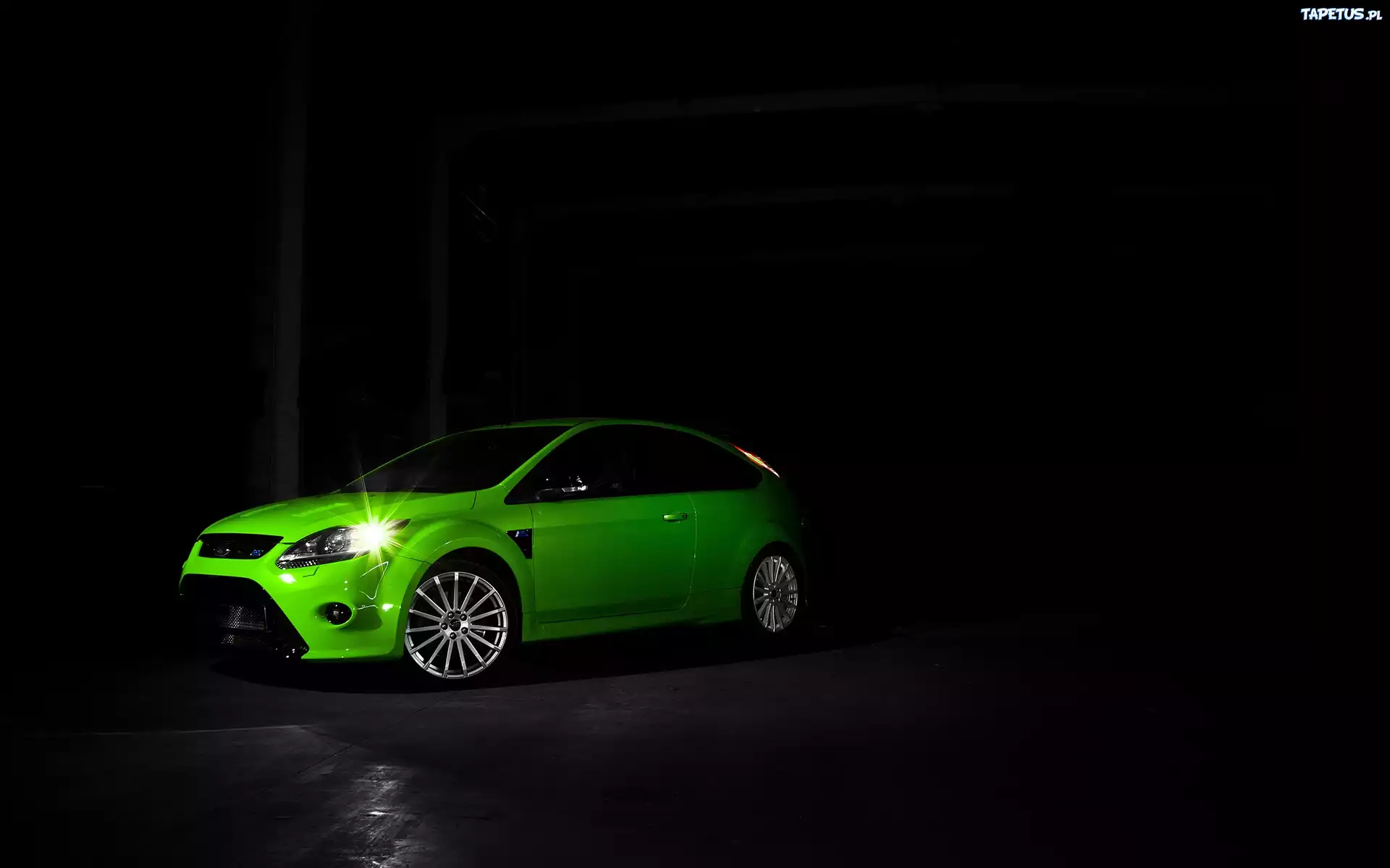 Zielony, Ford, Focus, Samochód
