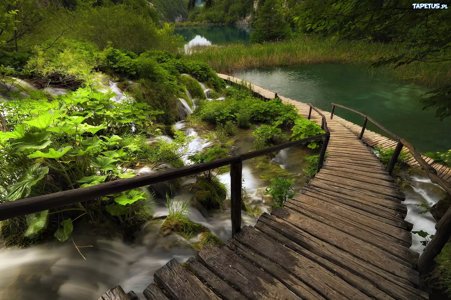 Park Narodowy Plitvice, Chorwacja, Jeziora, Kładka