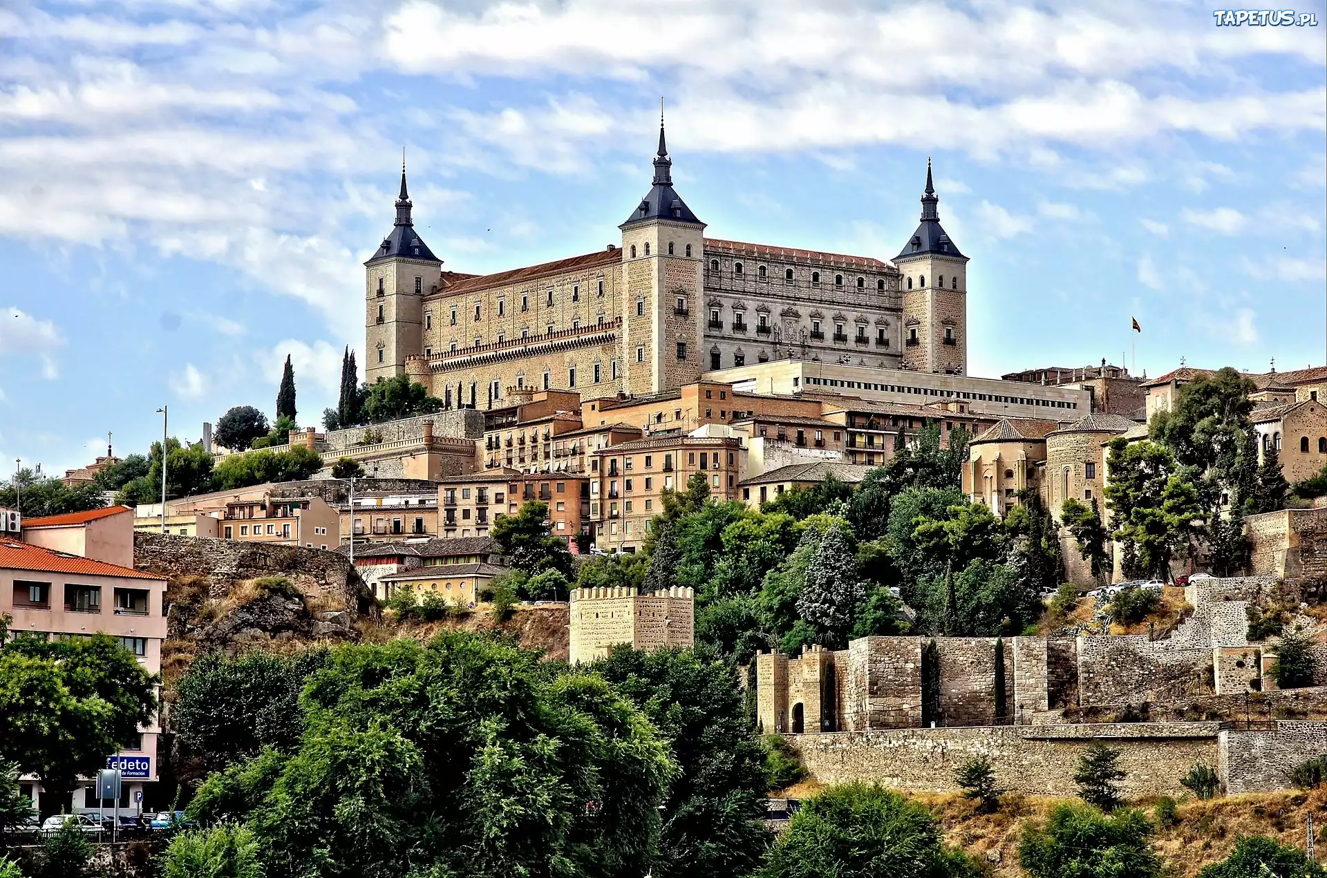 Toledo, Panorama, Miasta, Twierdza, Alcazar