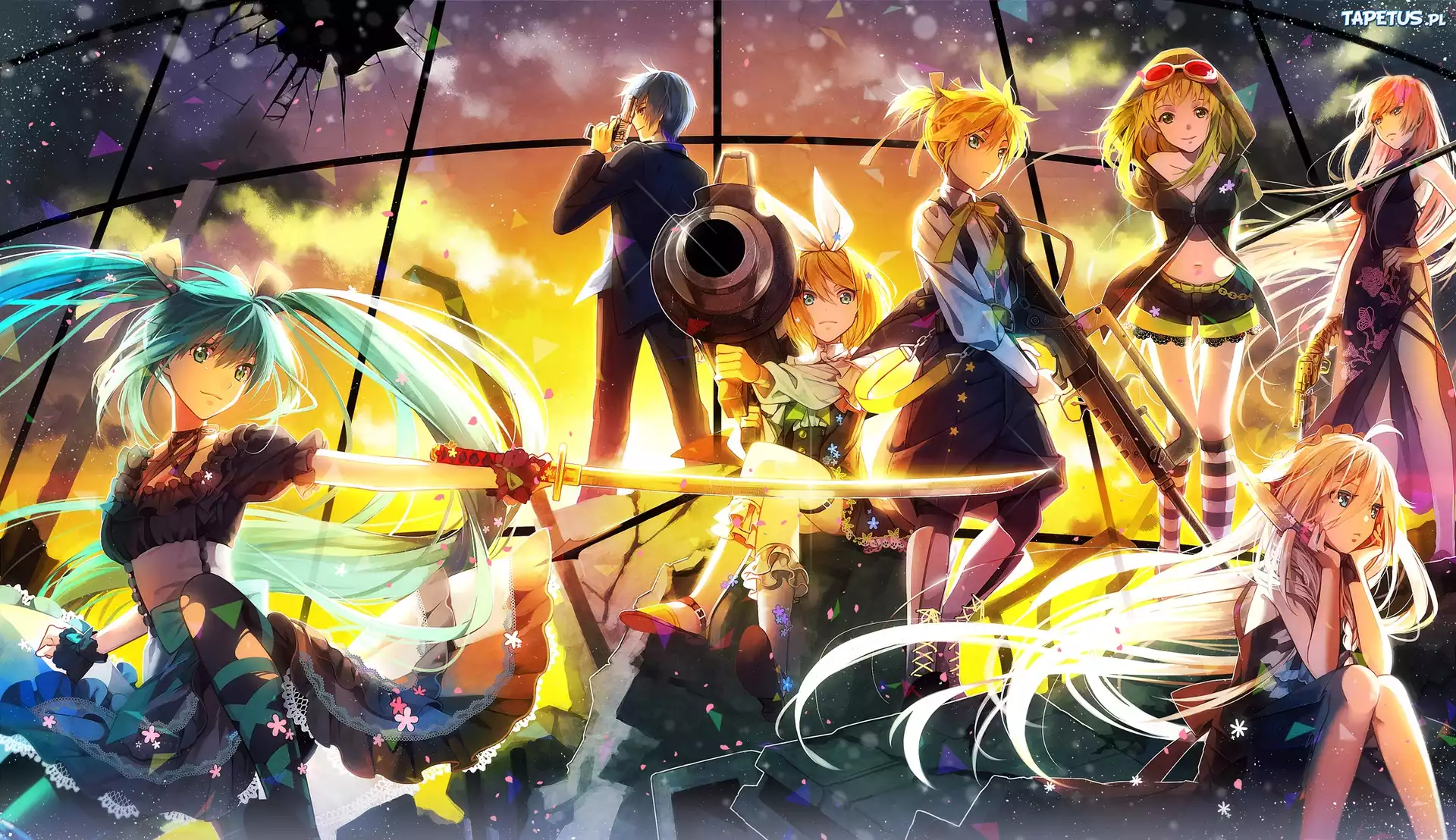 Vocaloid, Hatsune Miku, Kaito, Kagamine Rin, Kagamine Len, Gumi, Megurine Luka, IA