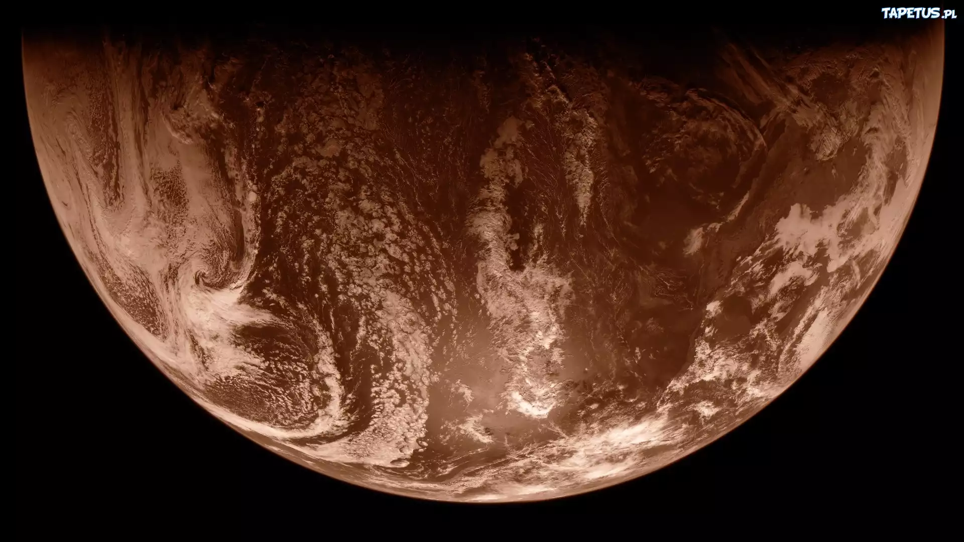Kosmos, Planeta, Ziemia, Sepia