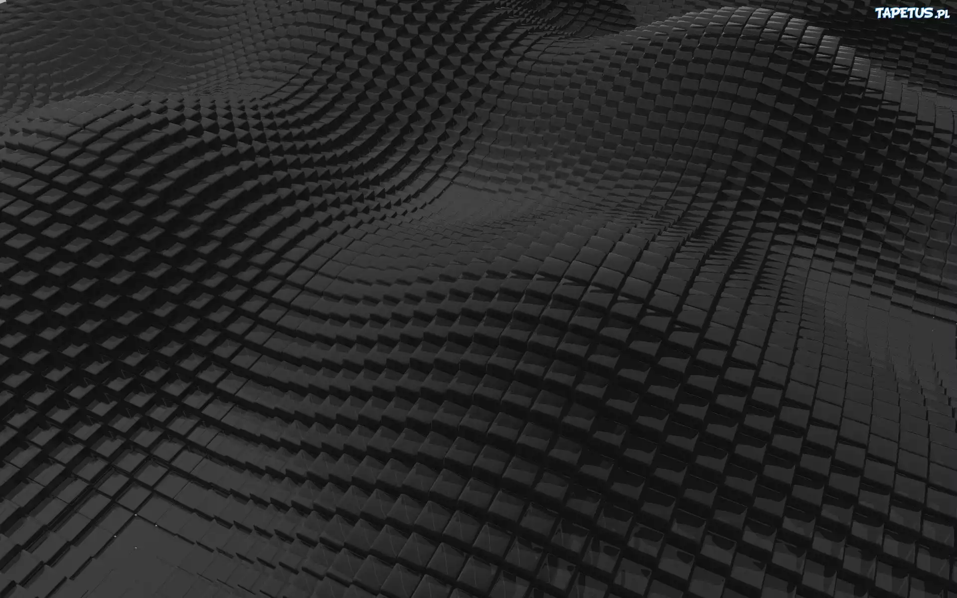 Czarna, Fala, Klocki, 3D